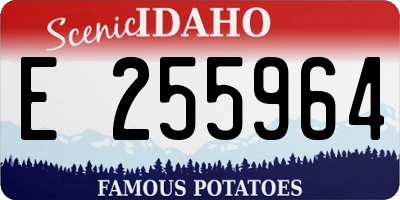 ID license plate E255964