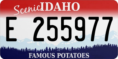 ID license plate E255977