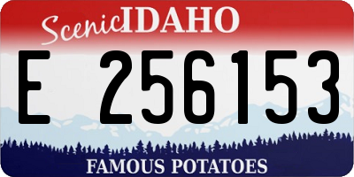 ID license plate E256153