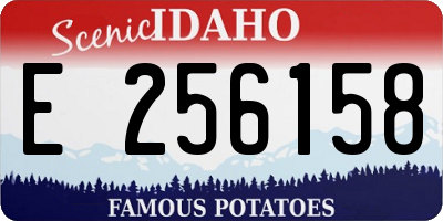 ID license plate E256158