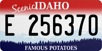 ID license plate E256370