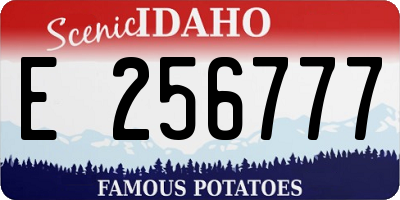 ID license plate E256777