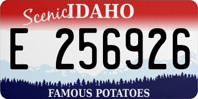 ID license plate E256926