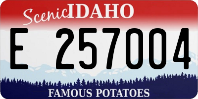 ID license plate E257004