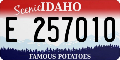 ID license plate E257010