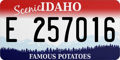 ID license plate E257016