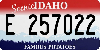 ID license plate E257022