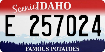 ID license plate E257024
