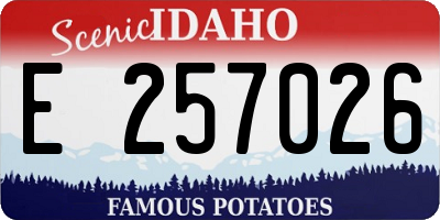 ID license plate E257026