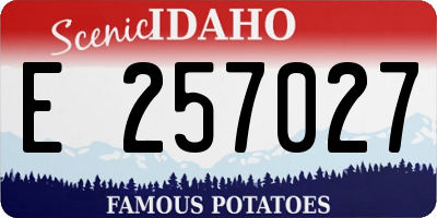 ID license plate E257027