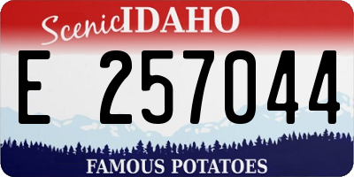 ID license plate E257044
