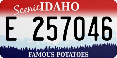 ID license plate E257046