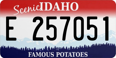 ID license plate E257051