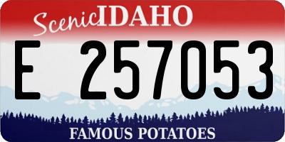 ID license plate E257053