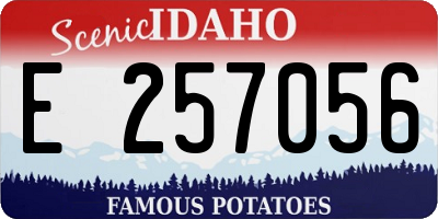 ID license plate E257056