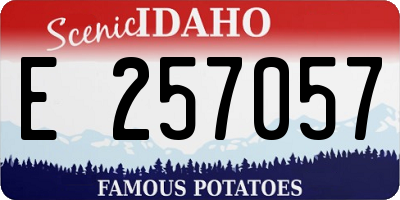 ID license plate E257057