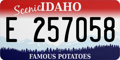ID license plate E257058