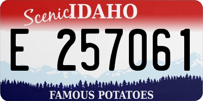 ID license plate E257061