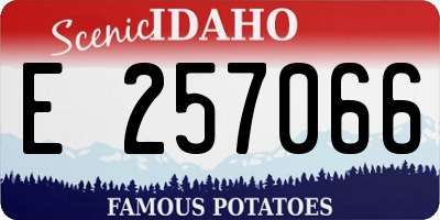 ID license plate E257066