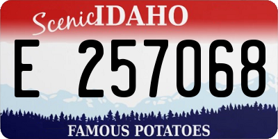 ID license plate E257068