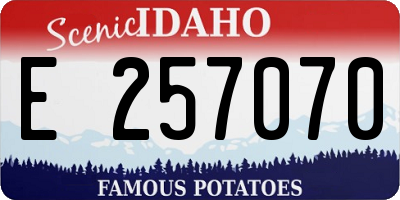 ID license plate E257070