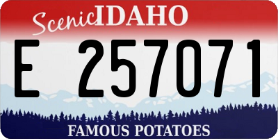 ID license plate E257071