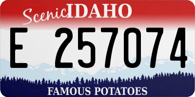 ID license plate E257074