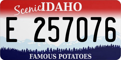 ID license plate E257076