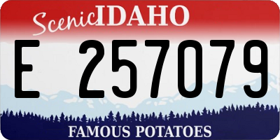 ID license plate E257079