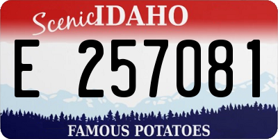 ID license plate E257081