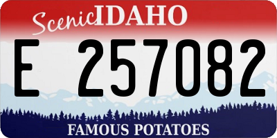 ID license plate E257082