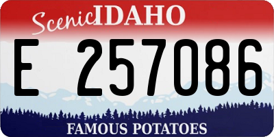 ID license plate E257086