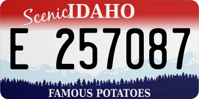 ID license plate E257087