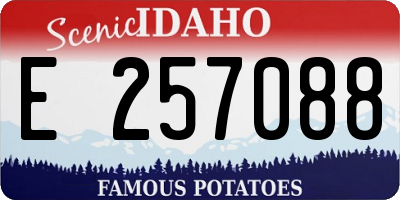 ID license plate E257088