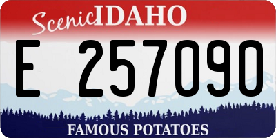 ID license plate E257090