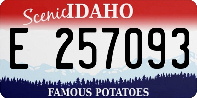 ID license plate E257093