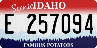 ID license plate E257094