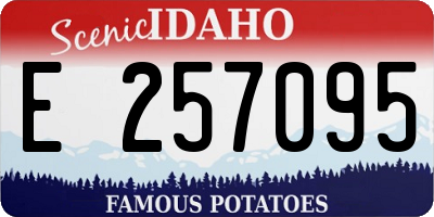 ID license plate E257095