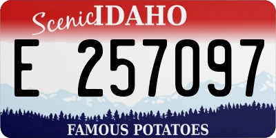 ID license plate E257097