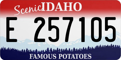 ID license plate E257105