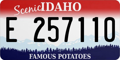 ID license plate E257110