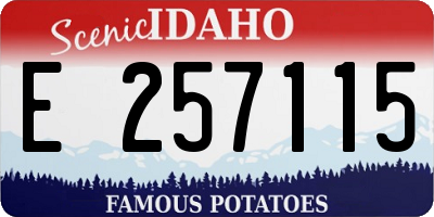 ID license plate E257115