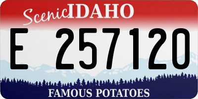 ID license plate E257120
