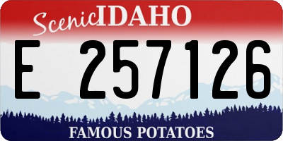 ID license plate E257126