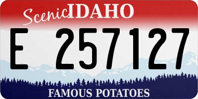 ID license plate E257127