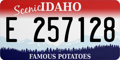 ID license plate E257128