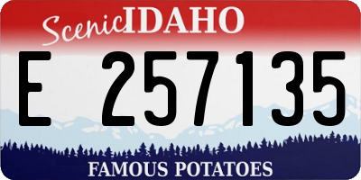 ID license plate E257135