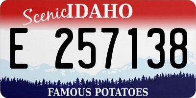 ID license plate E257138