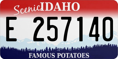 ID license plate E257140