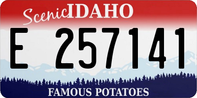 ID license plate E257141